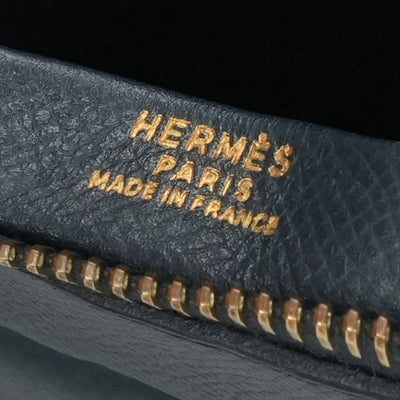 HERMES HERMES Eiffel Bag Business Bag Briefcase Kushbell Blue Indigo Blue Indigo Navy Navy Gold Metal Brief Bag Document Bag Document Bag