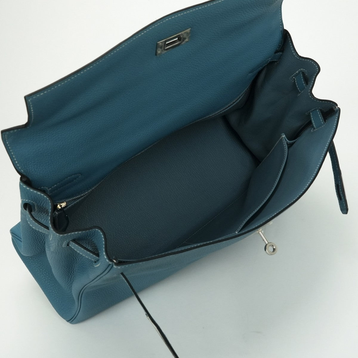エルメス HERMES ケリー35 ケリー 35 バッグ トートバッグ ショルダーバッグ トゴ ブルージーン bluejean ブルー Blue 青 シルバー金具