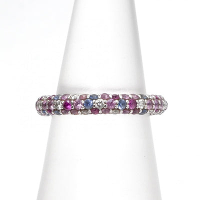Ponte Vecchio ETERNINA Ring K18WG Silver Pink Blue White Gold Diamond