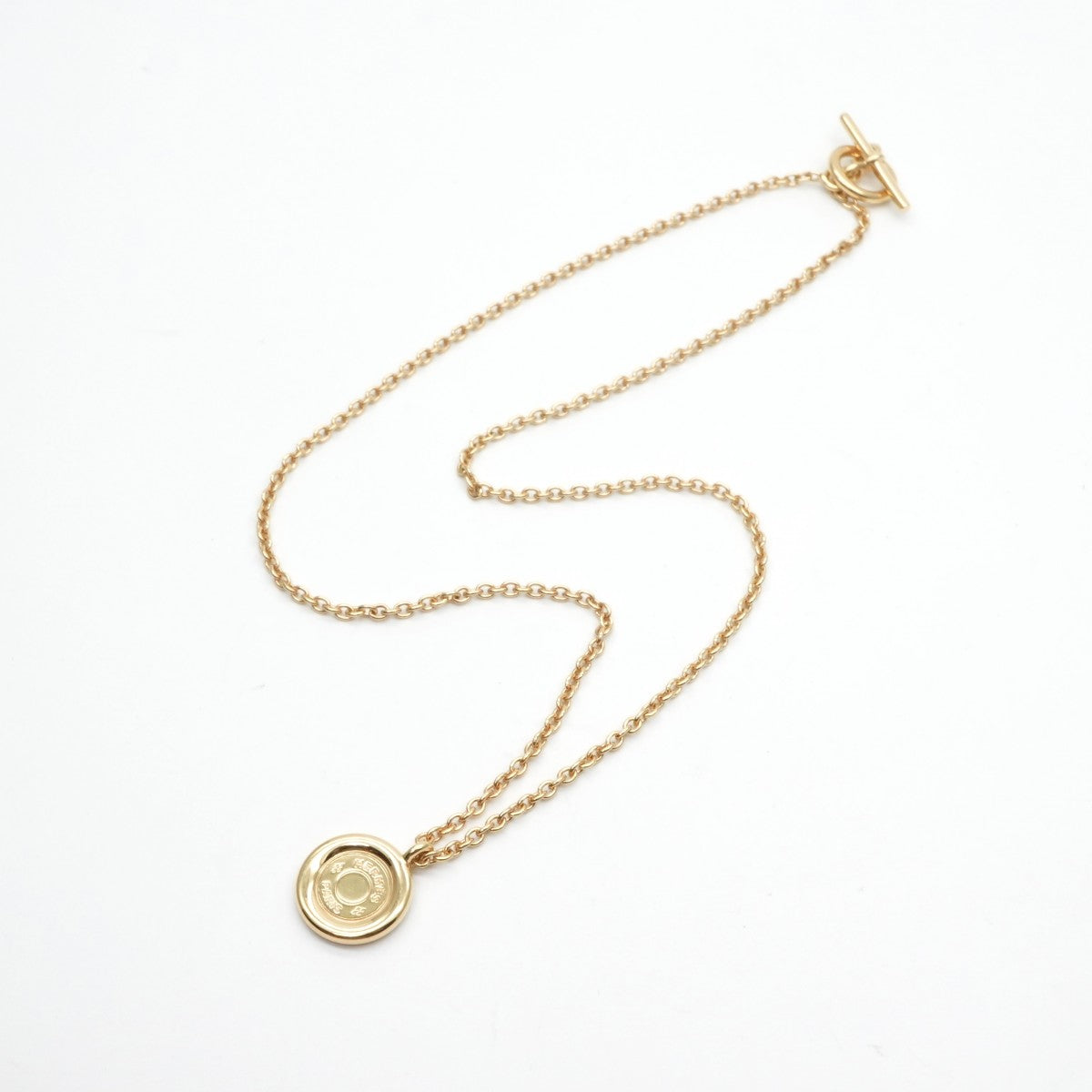 HERMES HERMES Serie Necklace Pendant Choker Au750 Gold