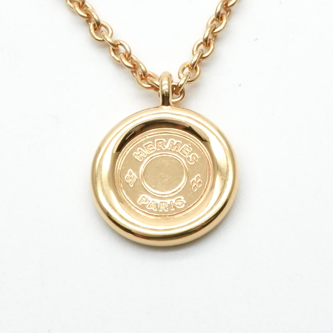 HERMES HERMES Serie Necklace Pendant Choker Au750 Gold