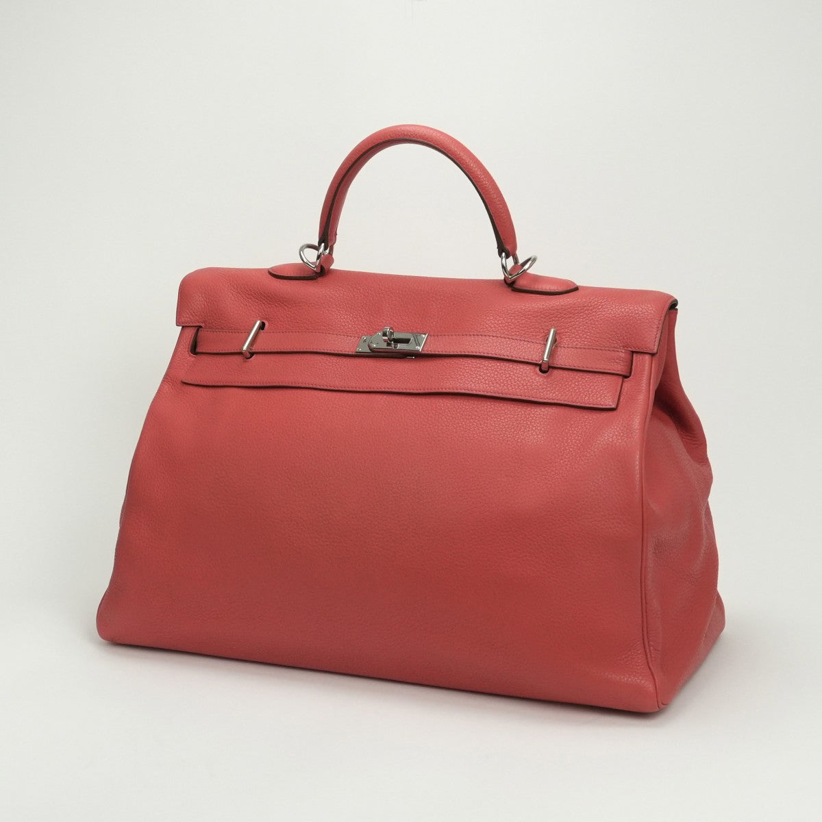 エルメス HERMES ケリー50 ケリー 50 バッグ トートバッグ ショルダーバッグ トリヨンクレマンス ブーゲンビリア Bougainvillier レッド Red 赤 シルバー金具 ハンドバッグ V字金具