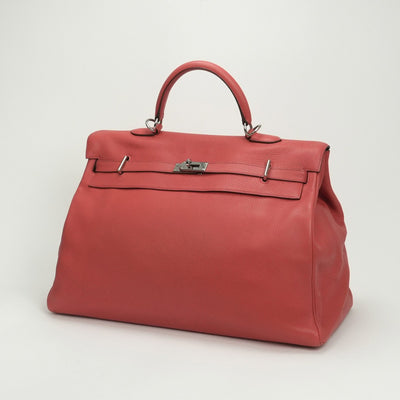 エルメス HERMES ケリー50 ケリー 50 バッグ トートバッグ ショルダーバッグ トリヨンクレマンス ブーゲンビリア Bougainvillier レッド Red 赤 シルバー金具 ハンドバッグ V字金具