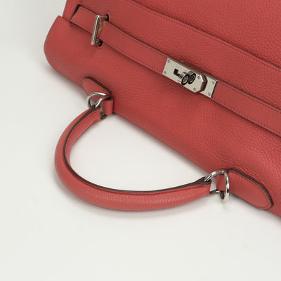 エルメス HERMES ケリー50 ケリー 50 バッグ トートバッグ ショルダーバッグ トリヨンクレマンス ブーゲンビリア Bougainvillier レッド Red 赤 シルバー金具 ハンドバッグ V字金具