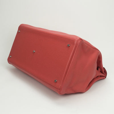 エルメス HERMES ケリー50 ケリー 50 バッグ トートバッグ ショルダーバッグ トリヨンクレマンス ブーゲンビリア Bougainvillier レッド Red 赤 シルバー金具 ハンドバッグ V字金具