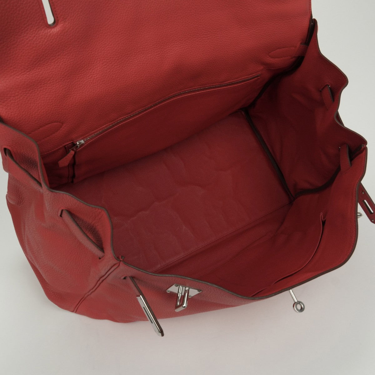 エルメス HERMES ケリー50 ケリー 50 バッグ トートバッグ ショルダーバッグ トリヨンクレマンス ブーゲンビリア Bougainvillier レッド Red 赤 シルバー金具 ハンドバッグ V字金具