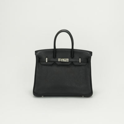 HERMES HERMES Birkin 25 Birkin 25 Tote bag togo noir noir black black silver hardware