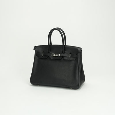 HERMES HERMES Birkin 25 Birkin 25 Tote bag togo noir noir black black silver hardware