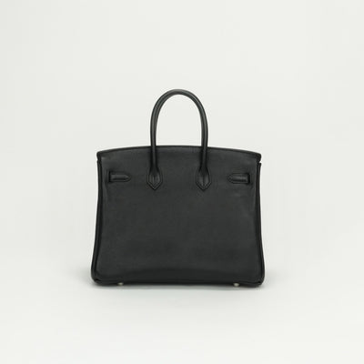 HERMES HERMES Birkin 25 Birkin 25 Tote bag togo noir noir black black silver hardware