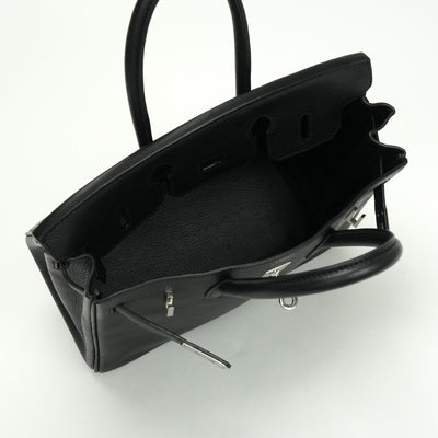 HERMES HERMES Birkin 25 Birkin 25 Tote bag togo noir noir black black silver hardware