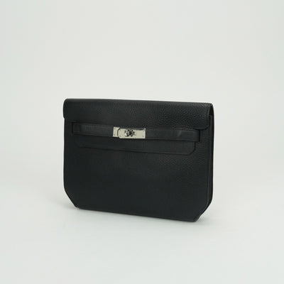 エルメス HERMES ケリーデペッシュ25 ケリーデペッシュ 25 バッグ ビジネスバッグ ブリーフケース トゴ ノワール Noir ブラック Black 黒 シルバー金具 ハンドバッグ クラッチバッグ セカンドバッグ