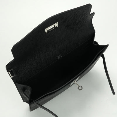 エルメス HERMES ケリーデペッシュ25 ケリーデペッシュ 25 バッグ ビジネスバッグ ブリーフケース トゴ ノワール Noir ブラック Black 黒 シルバー金具 ハンドバッグ クラッチバッグ セカンドバッグ