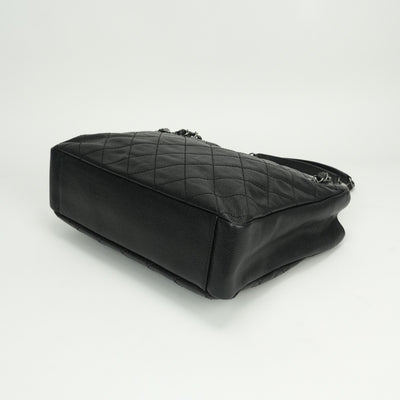 CHANEL 샤넬 Matelass? 가방, 토트 백, 캐비어 스킨, 검은 색, 검은 색, 실버 피팅, 코코 마크, 체인 숄더 백