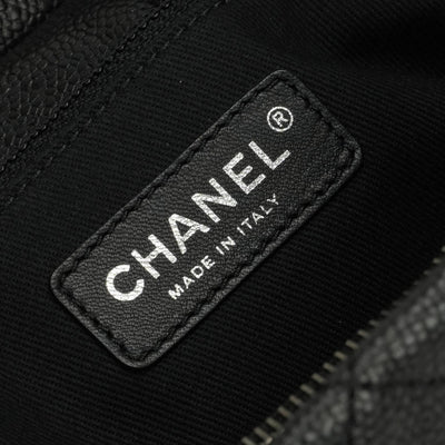 CHANEL 샤넬 Matelass? 가방, 토트 백, 캐비어 스킨, 검은 색, 검은 색, 실버 피팅, 코코 마크, 체인 숄더 백