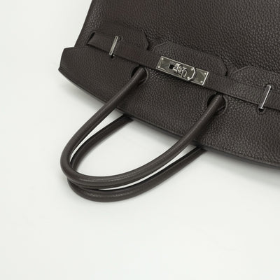 HERMES HERMES Birkin 35 Birkin 35 Bag Tote Bag Ebene Brown Brown Silver Hardware BirkinTote bag Togo