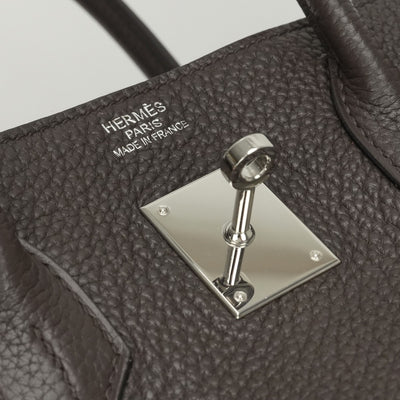 HERMES HERMES Birkin 35 Birkin 35 Bag Tote Bag Ebene Brown Brown Silver Hardware BirkinTote bag Togo