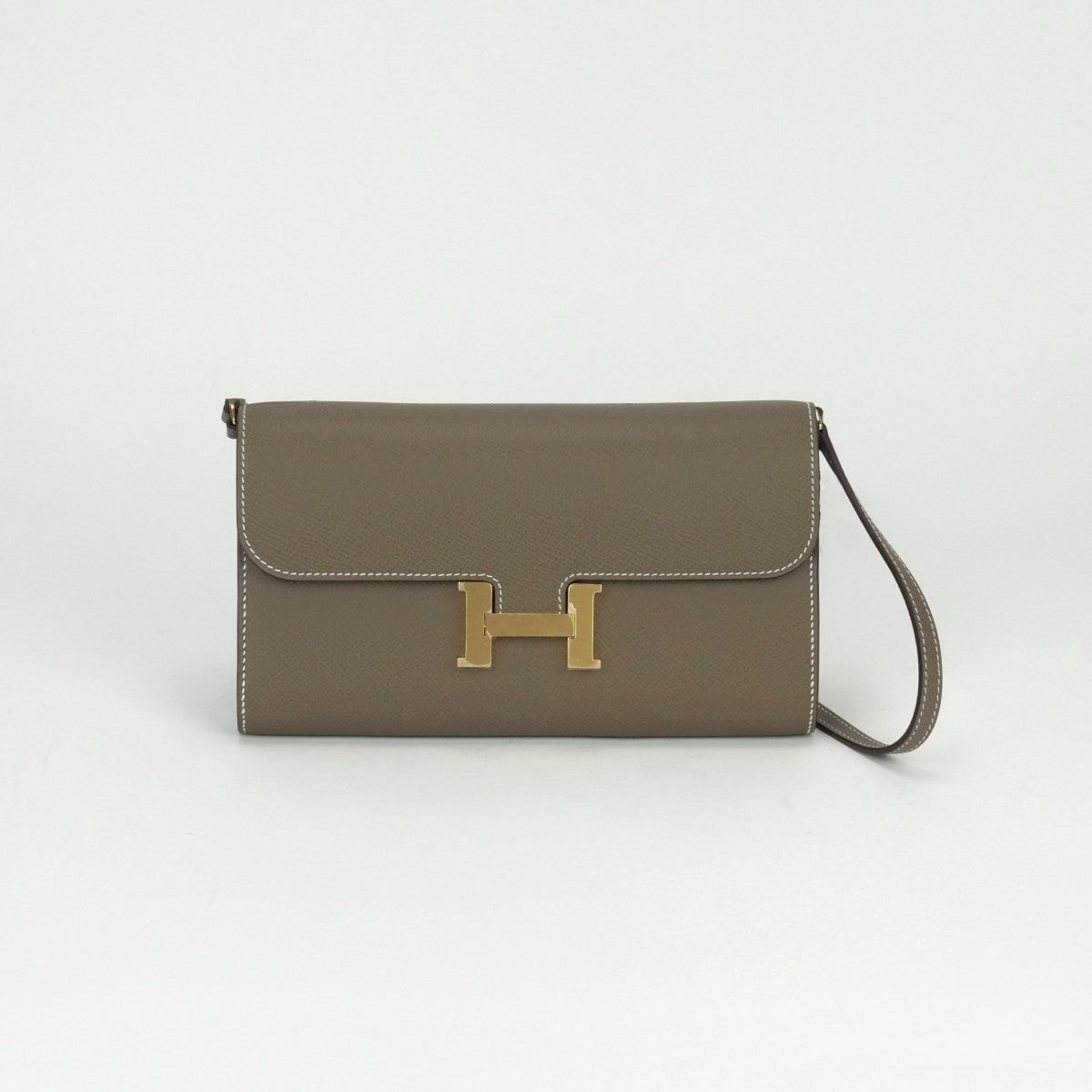 エルメス HERMES コンスタンスロングトゥーゴー コンスタンスロング トゥーゴー 財布 長財布 ロングウォレット エプソン エトゥープ グレー ゴールド金具 ヴォーエプソン