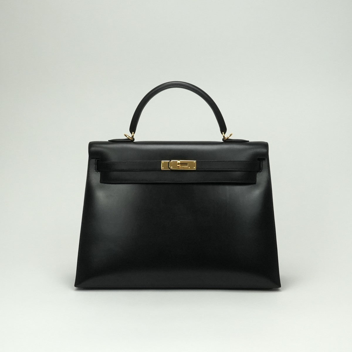 エルメス HERMES ケリー35 ケリー 35 バッグ トートバッグ ショルダーバッグ ボックスカーフ ノワール Noir ブラック Black 黒 ゴールド金具 ハンドバッグ 外縫い V字金具 2WAYバッグ