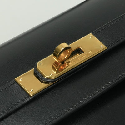 エルメス HERMES ケリー35 ケリー 35 バッグ トートバッグ ショルダーバッグ ボックスカーフ ノワール Noir ブラック Black 黒 ゴールド金具 ハンドバッグ 外縫い V字金具 2WAYバッグ