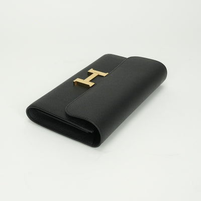 エルメス HERMES コンスタンストゥーゴー コンスタンス トゥーゴー 財布 長財布 ロングウォレット エプソン ノワール noir ブラック black 黒 ゴールド金具 ヴォーエプソン