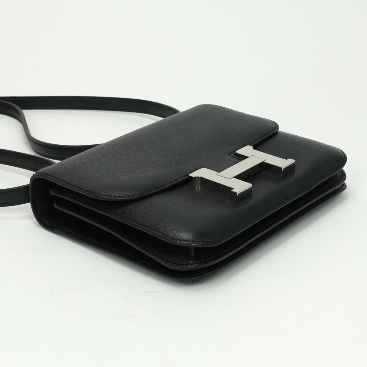 エルメス HERMES コンスタンス3 ミニ18 コンスタンス 3 ミニ 18 バッグ ショルダーバッグ スイフト ノワール Noir ブラック Black 黒 シルバー金具 ヴォースイフト