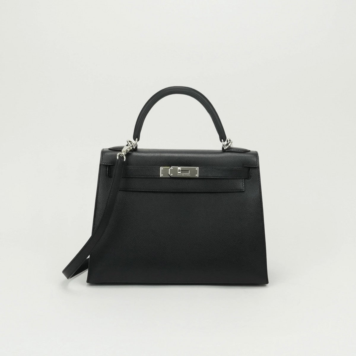 エルメス HERMES ケリー28 ケリー 28 バッグ トートバッグ ショルダーバッグ エプソン ノワール noir ブラック black 黒 シルバー金具 ケリー28　ヴォーエプソン　ブラック