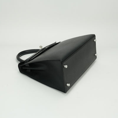 エルメス HERMES ケリー28 ケリー 28 バッグ トートバッグ ショルダーバッグ エプソン ノワール noir ブラック black 黒 シルバー金具 ケリー28　ヴォーエプソン　ブラック