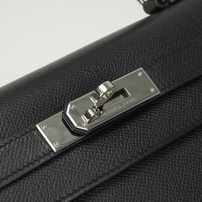 エルメス HERMES ケリー28 ケリー 28 バッグ トートバッグ ショルダーバッグ エプソン ノワール noir ブラック black 黒 シルバー金具 ケリー28　ヴォーエプソン　ブラック