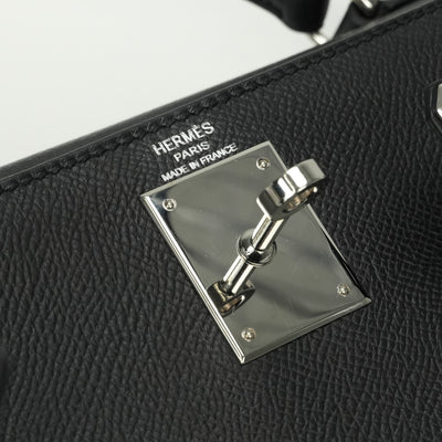 エルメス HERMES ケリー28 ケリー 28 バッグ トートバッグ ショルダーバッグ エプソン ノワール noir ブラック black 黒 シルバー金具 ケリー28　ヴォーエプソン　ブラック