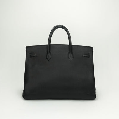 HERMES HERMES Birkin 40 Birkin 40 Bag Tote Bag Epson Noir Noir Black Black Silver Hardware Birkin Epson tote bag