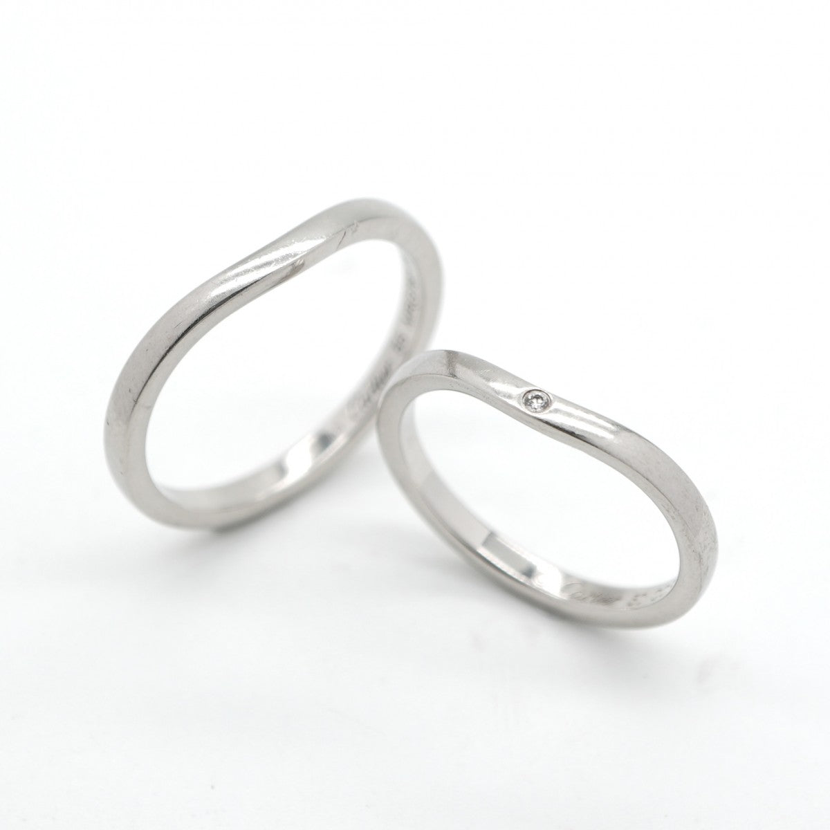 CARTIER Cartier Curve Wedding Ring Curve Wedding Ring Ballerina Ring Pt950 Silver Platinum Wedding Ring