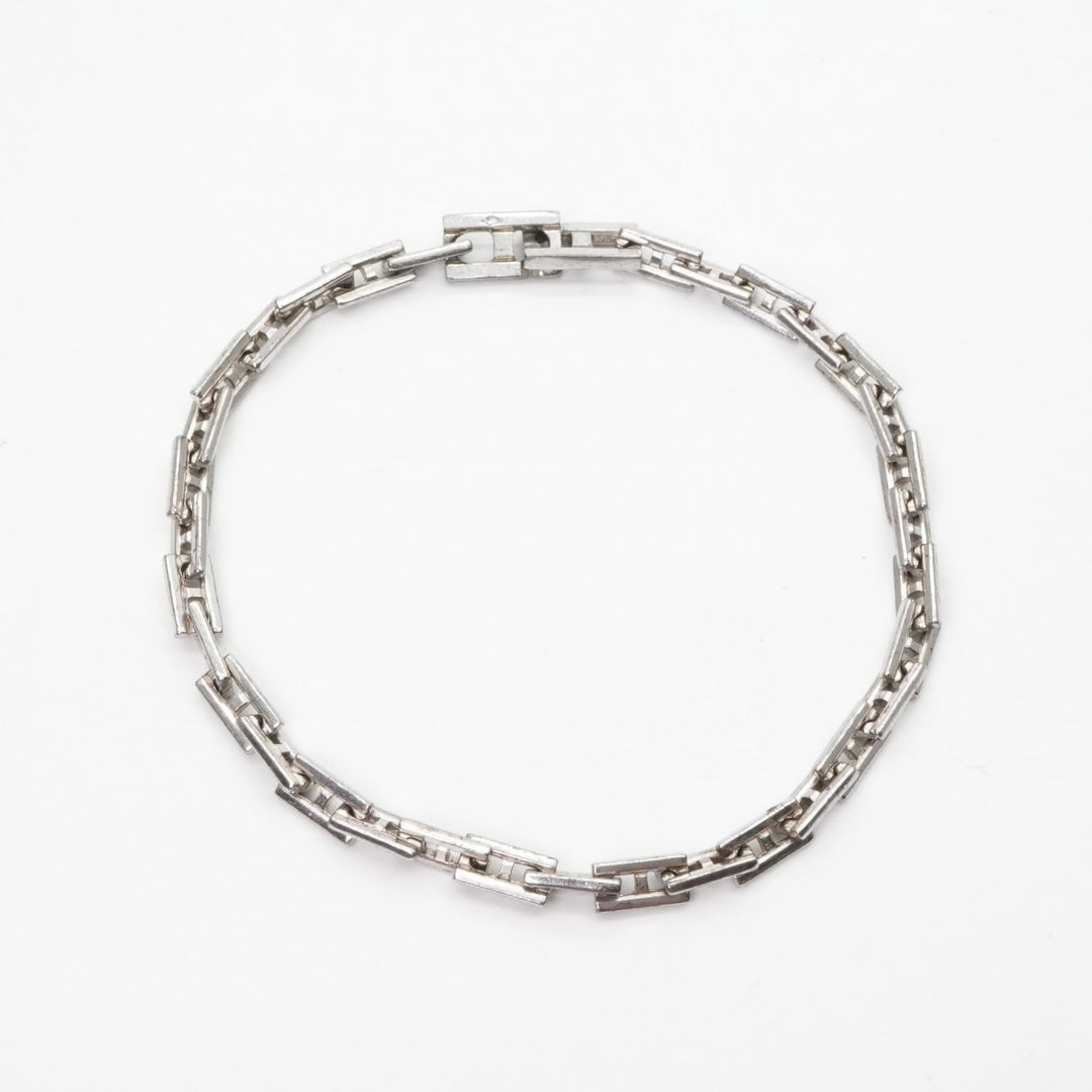 HERMES HERMES Hercules Hercules MM Bracelet Bangle Cuff 925 Silver