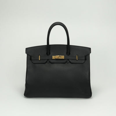 エルメス HERMES バーキン35 バーキン 35 バッグ トートバッグ アルデンヌ ノワール Noir ブラック Black 黒 ゴールド金具 ハンドバッグ