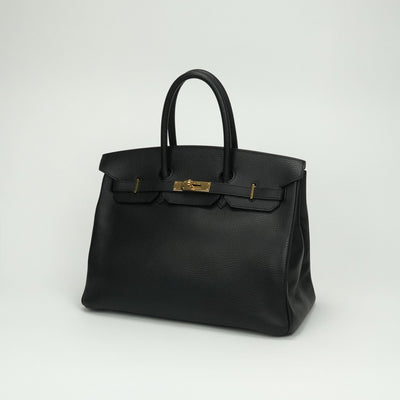 エルメス HERMES バーキン35 バーキン 35 バッグ トートバッグ アルデンヌ ノワール Noir ブラック Black 黒 ゴールド金具 ハンドバッグ