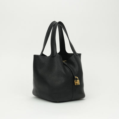 エルメス HERMES ピコタンロックMM ピコタンロック MM ピコタンロック22 バッグ トートバッグ トリヨンクレマンス ノワール noir ブラック black 黒 ゴールド金具 ハンドバッグ　ピコタン　エルメスピコタンロック