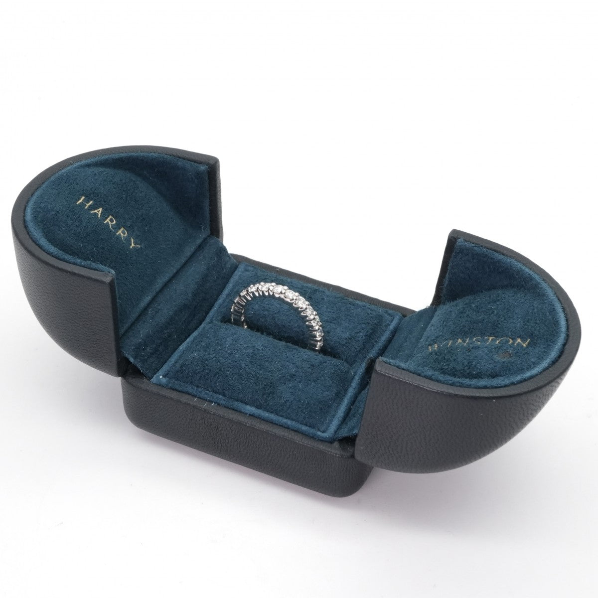HARRY WINSTON 해리 윈스턴 라운드 컷 프론트 세트 링 라운드 컷 프론트 세트 링 클래식 다이아몬드 밴드 링 링 PT950은 전체 영원 반지 플래티넘 다이아몬드