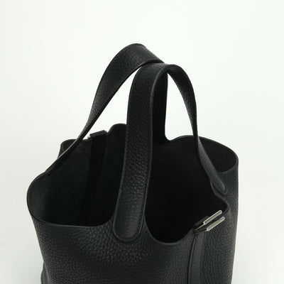 エルメス HERMES ピコタンPM ピコタン PM ピコタン18 バッグ トートバッグ トリヨンクレマンス ノワール　noir ブラック Black 黒 シルバー金具 ハンドバッグ