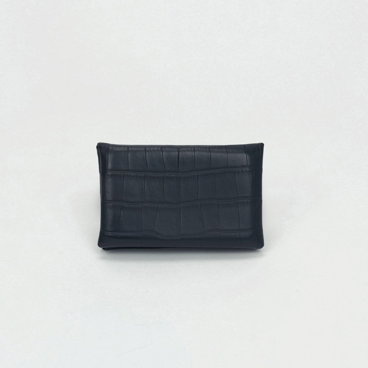 エルメス HERMES カルヴィ 財布 コインケース 小銭入れ アリゲーター クロコダイル ブルーマリン Bluemarine ネイビー Navy 紺 シルバー金具 名刺入れ