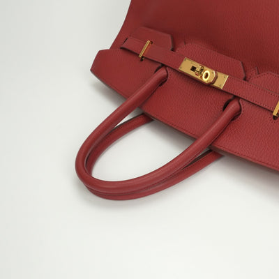 エルメス HERMES バーキン35 バーキン 35 バッグ トートバッグ アルデンヌ ルージュヴィフ Rougevif レッド Red 赤 ゴールド金具 ハンドバッグ