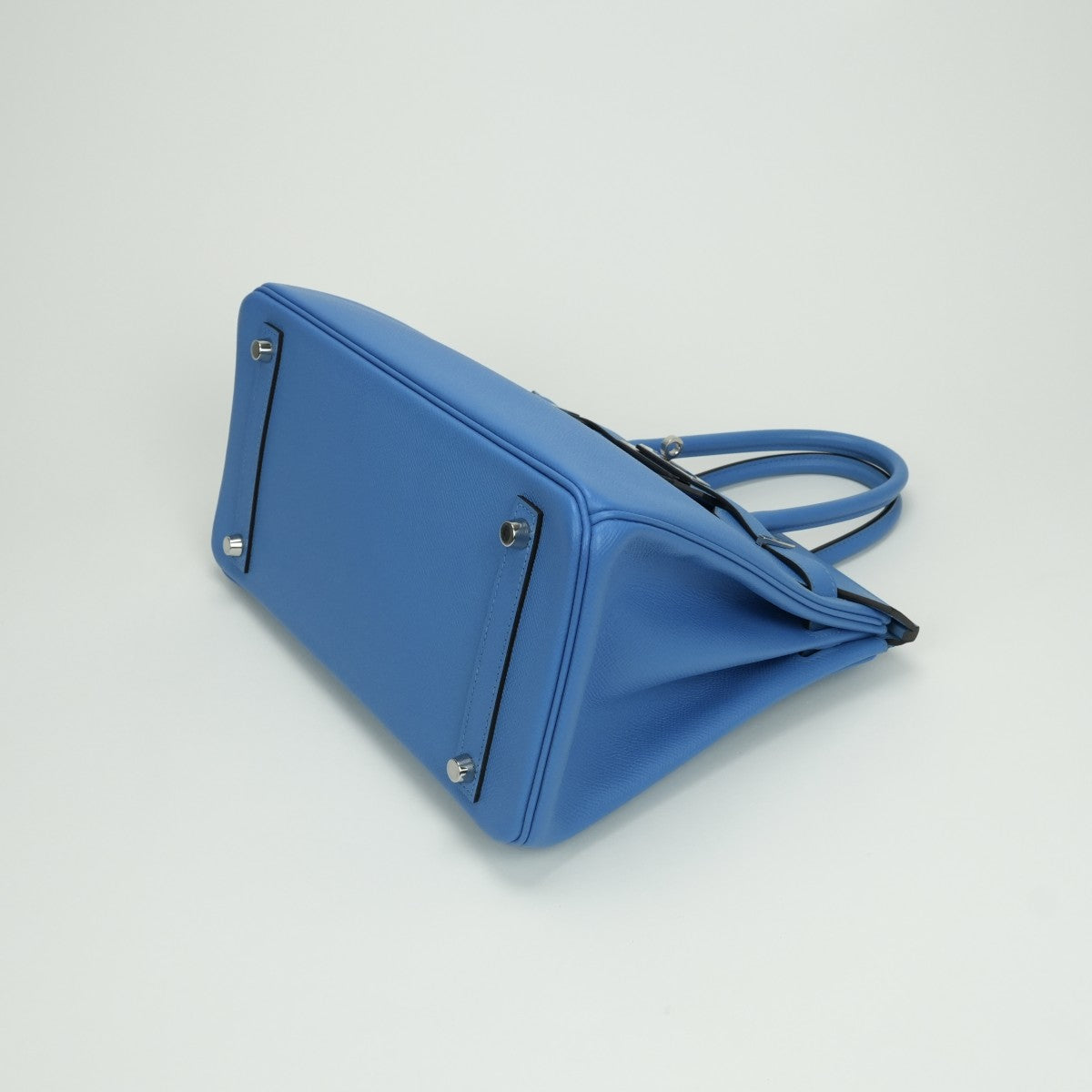 HERMES HERMES Birkin 30 Birkin 30 Bag Tote Bag Epson Blue Paradise Blue Paradise Blue Blue Silver Fittings Vaugh Epson