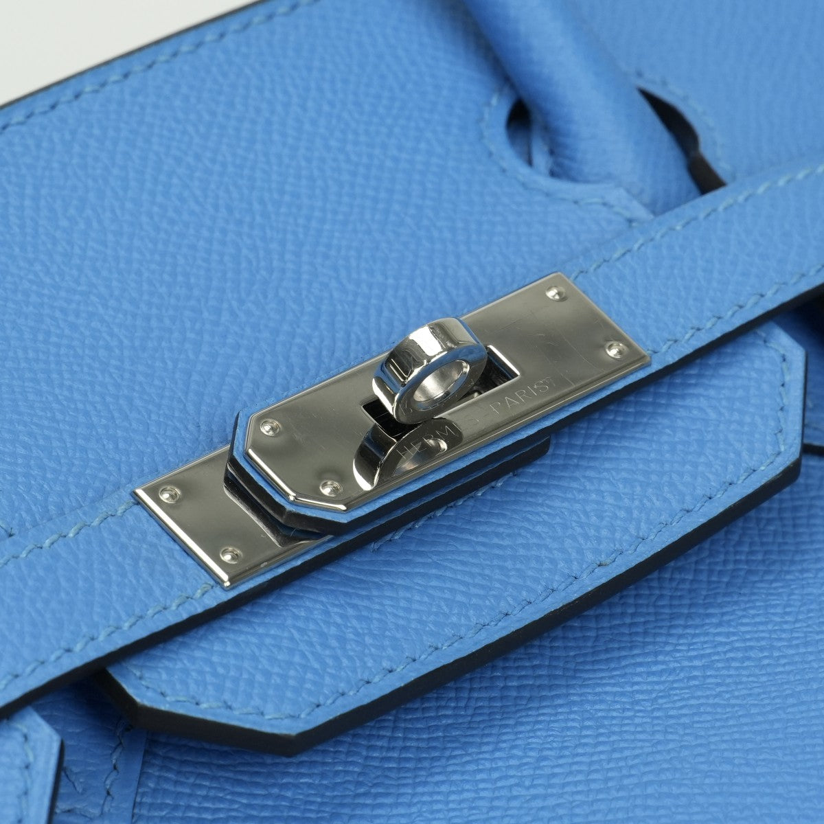 HERMES HERMES Birkin 30 Birkin 30 Bag Tote Bag Epson Blue Paradise Blue Paradise Blue Blue Silver Fittings Vaugh Epson
