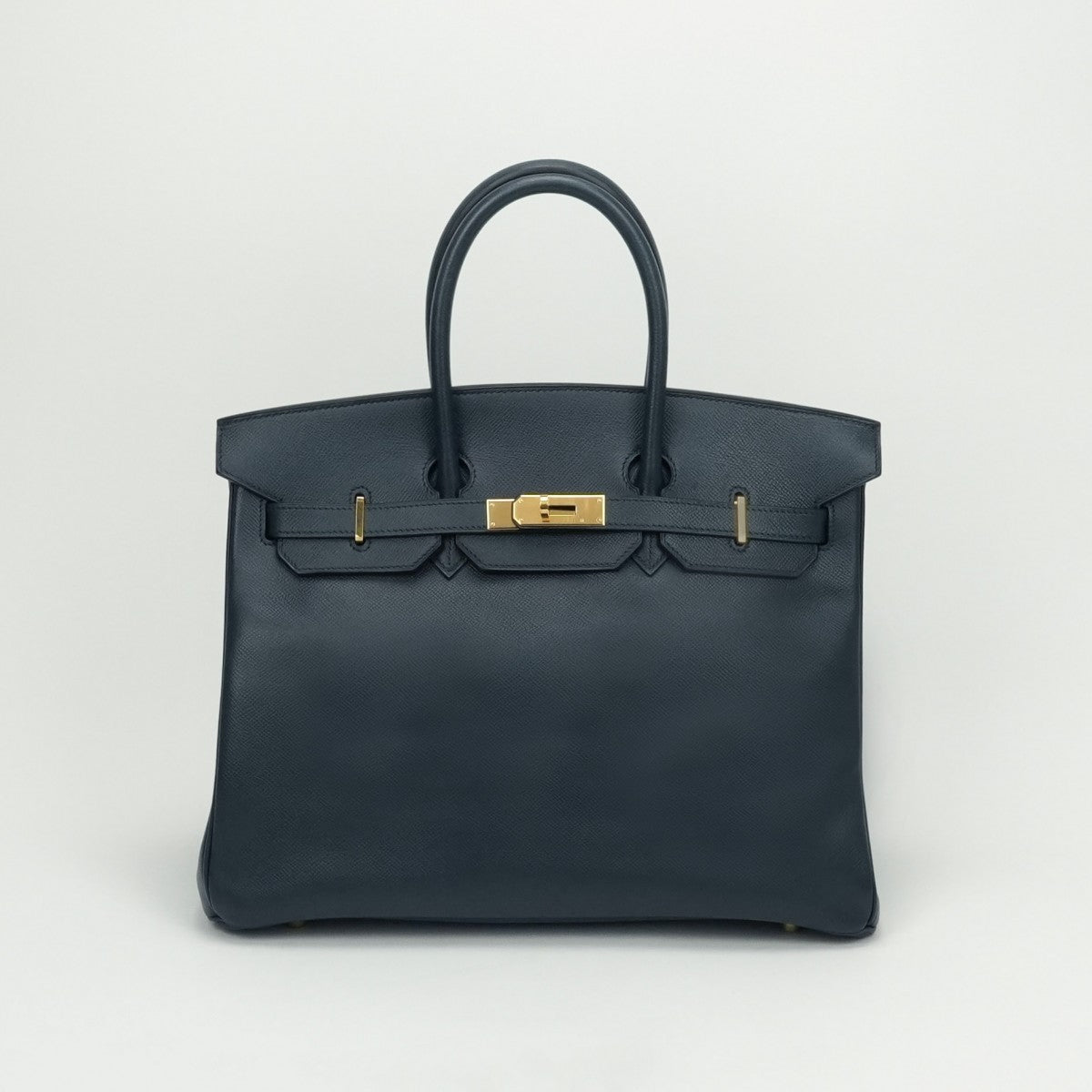 HERMES HERMES Birkin 35 Birkin 35 Bag Tote Bag Epson Navy Navy Navy Navy Navy Gold Hardware Vaugh Epson