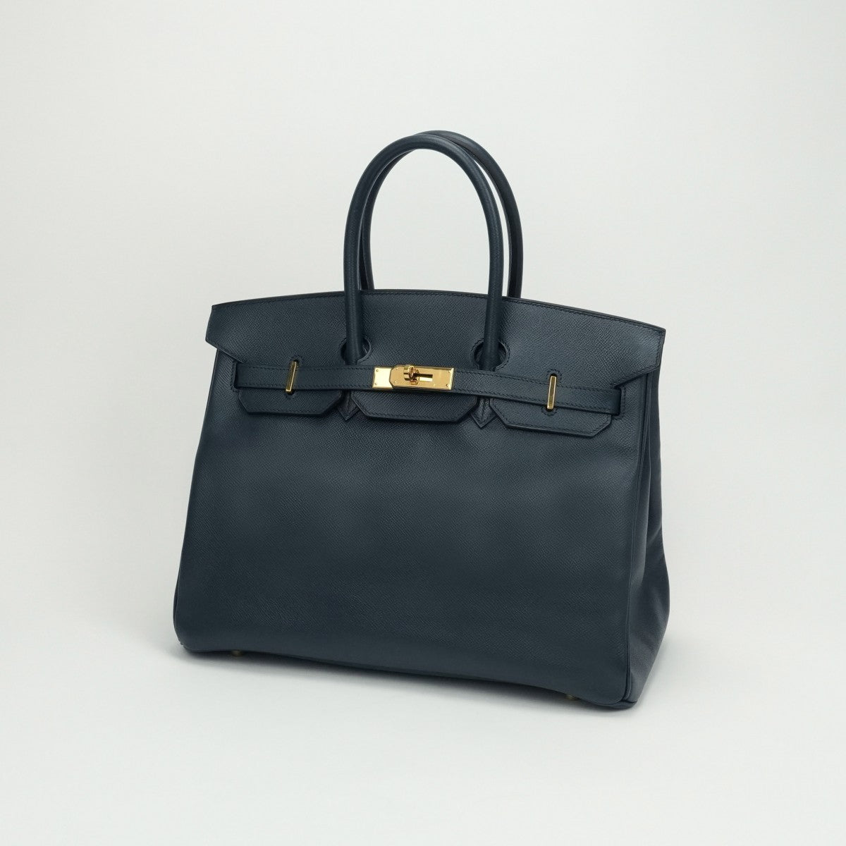 HERMES HERMES Birkin 35 Birkin 35 Bag Tote Bag Epson Navy Navy Navy Navy Navy Gold Hardware Vaugh Epson