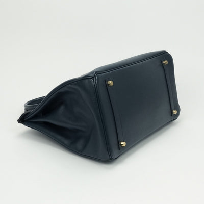 HERMES HERMES Birkin 35 Birkin 35 Bag Tote Bag Epson Navy Navy Navy Navy Navy Gold Hardware Vaugh Epson