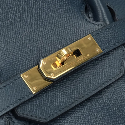 HERMES HERMES Birkin 35 Birkin 35 Bag Tote Bag Epson Navy Navy Navy Navy Navy Gold Hardware Vaugh Epson