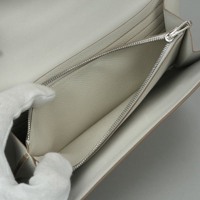 エルメス HERMES コンスタンストゥーゴー コンスタンス トゥーゴー 財布 長財布 ロングウォレット エプソン クレ Craie ベージュ beige シルバー金具 ヴォーエプソン　コンスタンス　ナタ