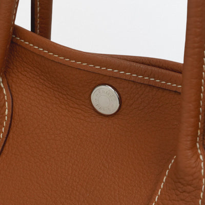 エルメス HERMES ガーデンパーティTPM ガーデンパーティ TPM ガーデンパーティ30 ガーデンパーティー バッグ トートバッグ ネゴンダ ゴールド Gold ブラウン Brown 茶 シルバー金具 ハンドバッグ