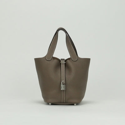 エルメス HERMES ピコタンロックPM ピコタンロック PM ピコタンPM ピコタンロック18 バッグ トートバッグ トリヨンクレマンス エトゥープ Etoupe グレー Gray シルバー金具 ハンドバッグ