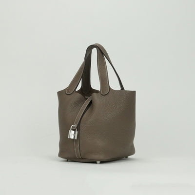 エルメス HERMES ピコタンロックPM ピコタンロック PM ピコタンPM ピコタンロック18 バッグ トートバッグ トリヨンクレマンス エトゥープ Etoupe グレー Gray シルバー金具 ハンドバッグ