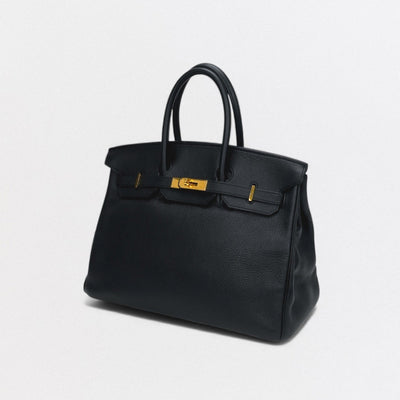 HERMES 헤르메스 Birkin 35 Birkin 35 백 토트백 토고 느와르 블랙 블랙 골드 하드웨어 핸드백